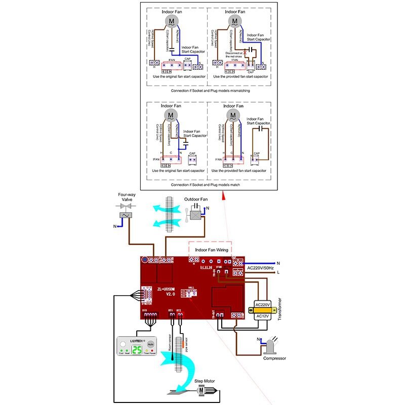 LILYTECH-sistema de Control de aire acondicionado Universal, ZL-U05DM, PG Motor, CA Universal, A/C, venta al por menor