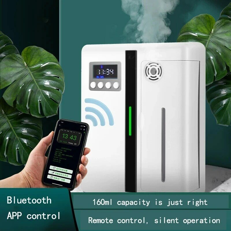 Smart Aroma Difusor para Hotéis, Ambientador, Aromatizante Cobertura Difusor, Distribuidor de Cheiro Elétrico, Bluetooth, 300m ³