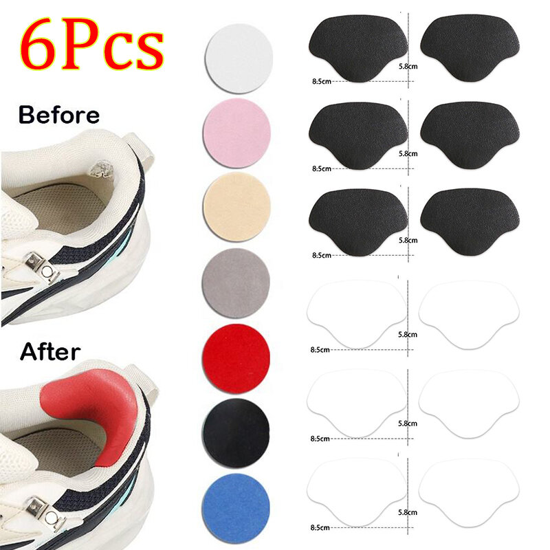 Shoe Heel Repair Wear Allowance Auto-adesivas Patches, Anti-Wear Adesivos, Foot Care Pad, Insere Sneakers Protector, 6pcs