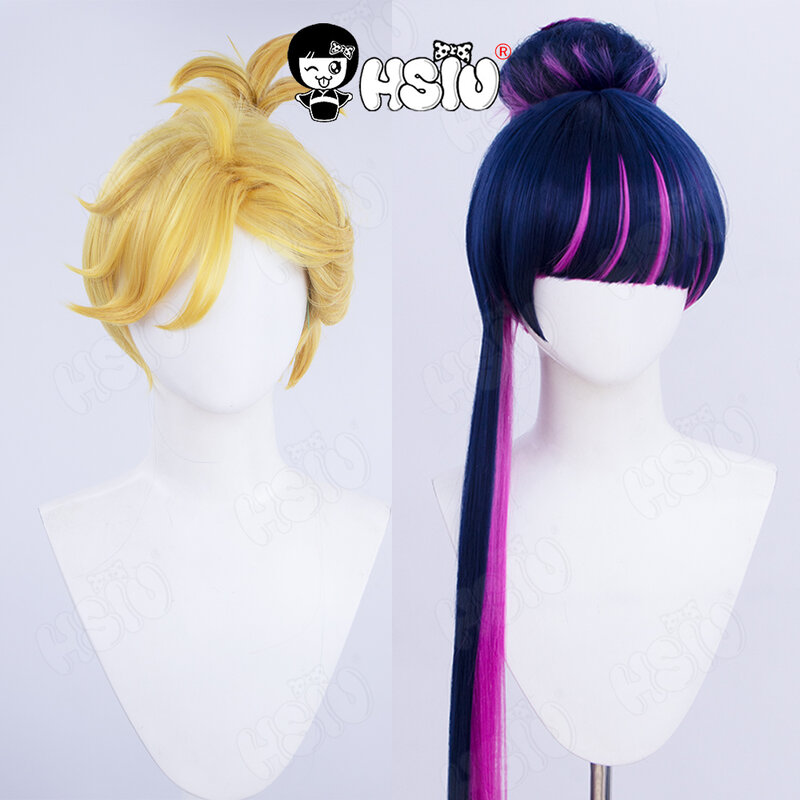 Anarchy calza Cosplay parrucca Panty Anarchy parrucca Cosplay fibra parrucca sintetica milwauhsiu milwauanime Panty & Stocking con Garterbelt Cosplay
