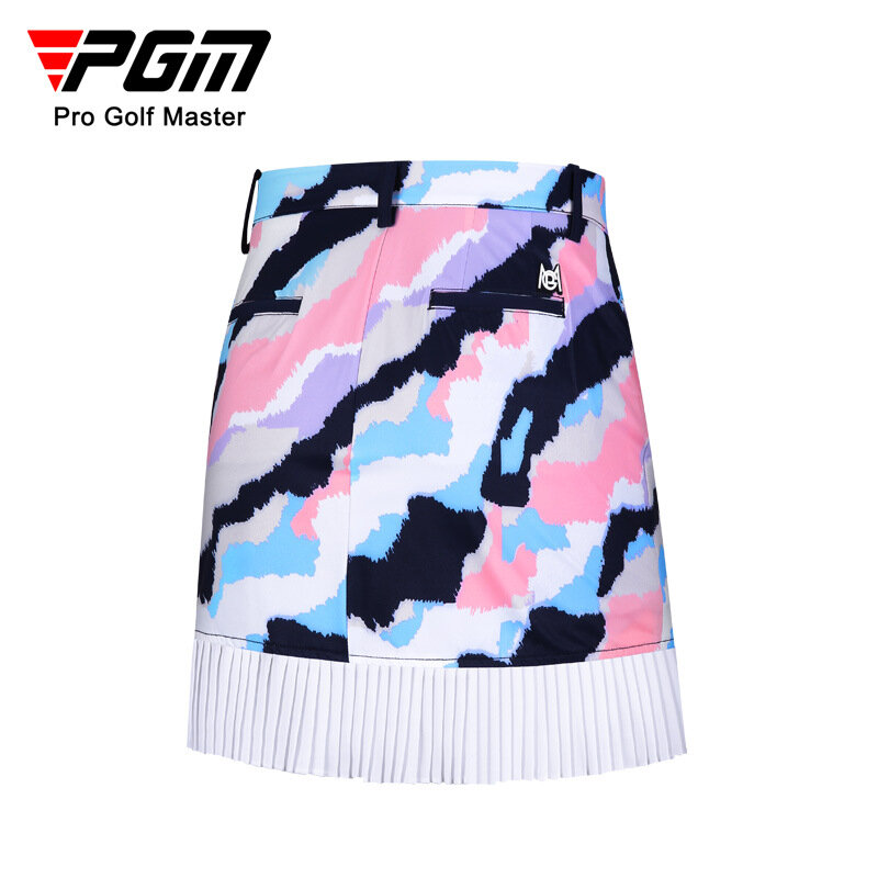Pgm-saia curta de golfe feminina, roupa respirável, secagem rápida, plissada, qz076, verão