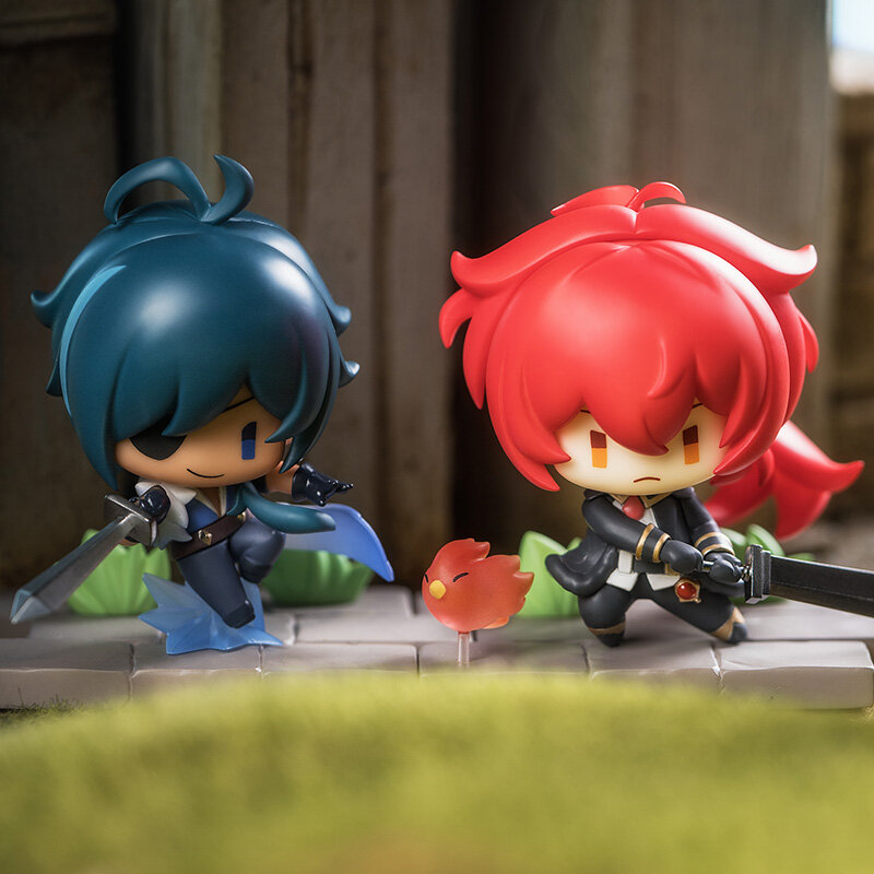 Genshin conta de impacto heróis de campo de batalha série tema caixa cega kawaii figuras de ação mistery box guess guess toys toys toys brinquedos para meninas