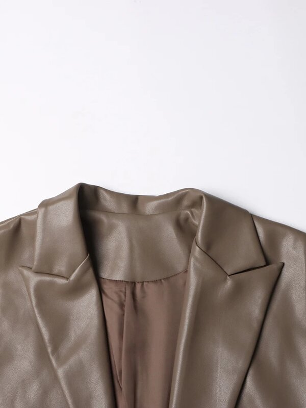 ROMISS-Manteaux de tempérament amincissants solides pour femmes, revers en fibre, patchwork, à lacets, vestes décontractées, style de mode féminine