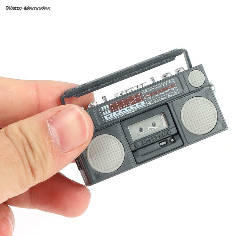 1:12 Meubels Decoratie Accessoires Speelgoed Poppenhuis Miniatuur Radio Model Recorder Speler Speelgoed Pop