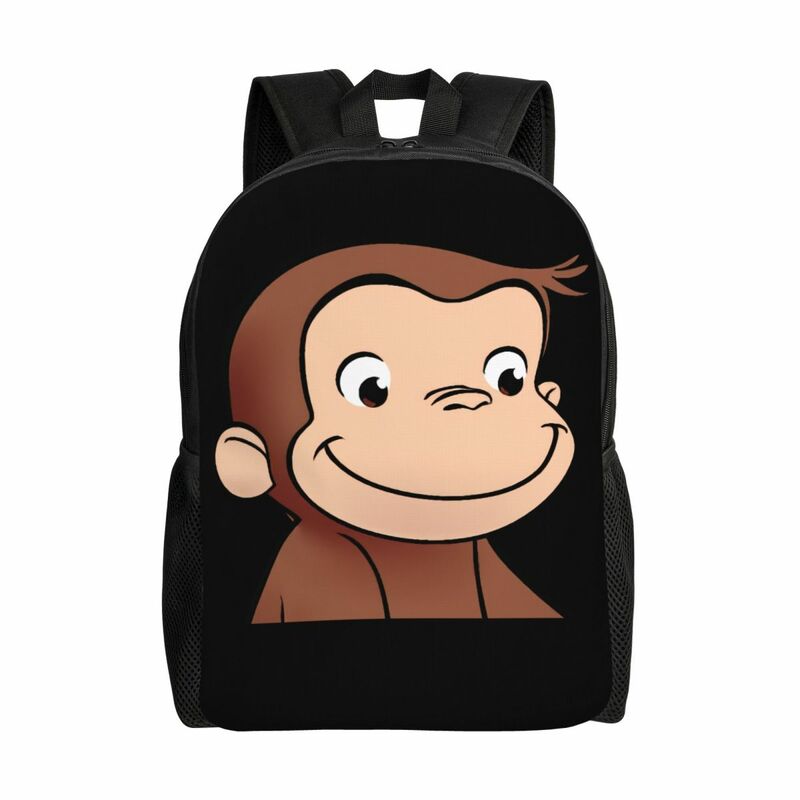 Curious George Is All Heart Backpacks for Women Men School College Students Bookbag Fits 16 Inch Laptop Monkey TV Series Bags