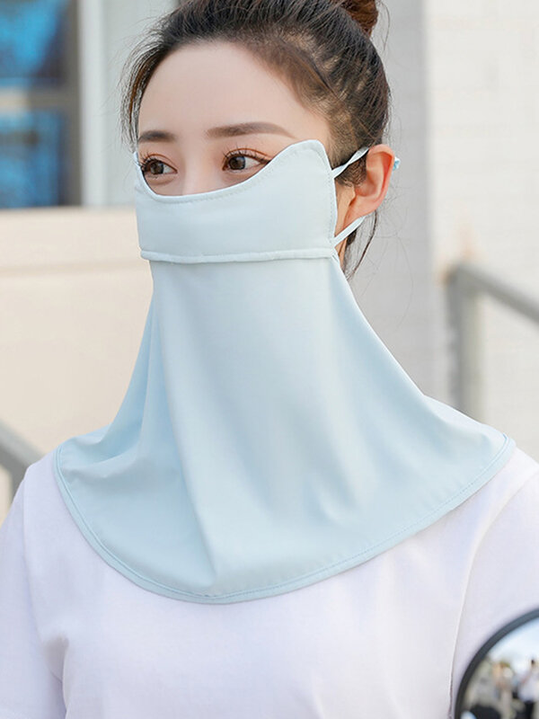 Anty-ultrafioletowa letnia gorąca wyprzedaż maska przeciwsłoneczna dla kobiet Facekini nowa, bez lodowy jedwab, oddychająca smukłe etui twarz