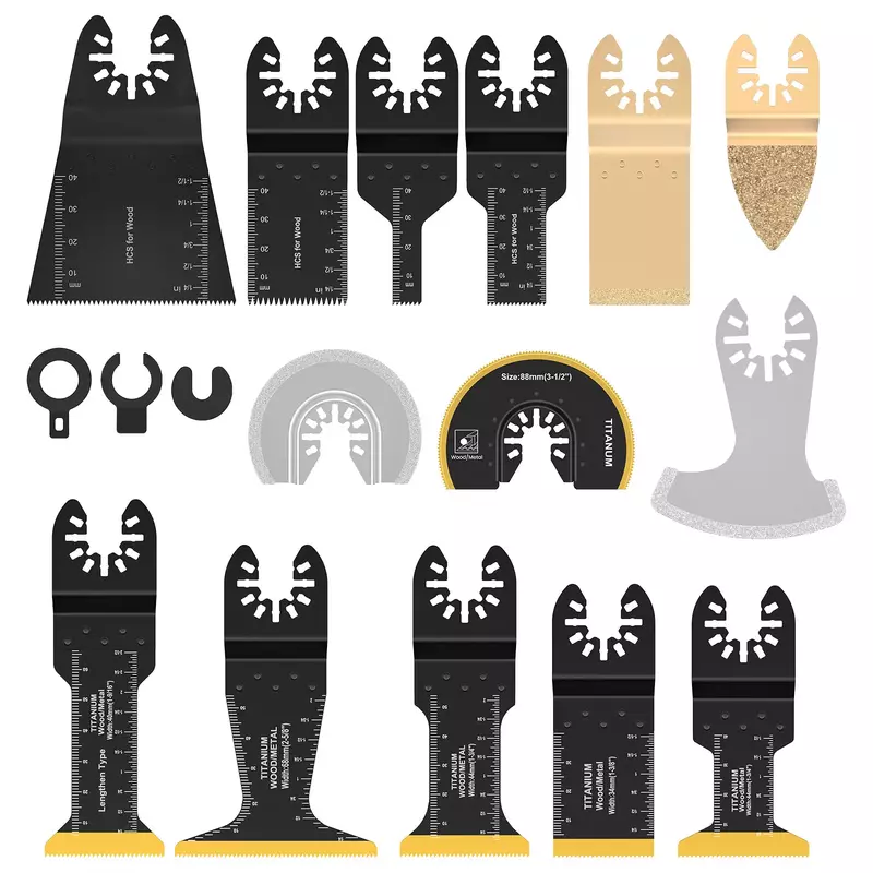 Lâminas de serra oscilantes multifuncionais, lâmina, desgaste-resistente, corte rápido, 14 PCes