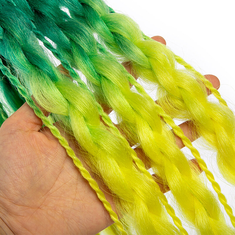 Estensione coda di cavallo intrecciata colorata per ragazze con elastico 2 pezzi accessori per capelli pazzi per le donne bambini posticci sintetici