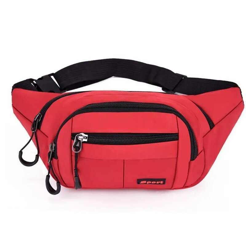 Waterproof Outdoor Wallet Female Oxford Cloth Solid Color Sports Bag Waist Packs Shoulder Bag Phone Bag