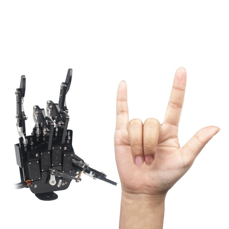 Programável mecânica manipulador Garra, 5 Dof Robot Kit, Hand-Finger, Humanoid, Bionic, Arduino, ESP32
