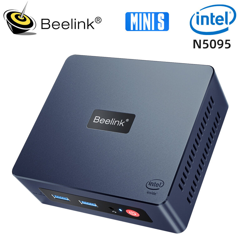 Мини-ПК Beelink Min S, Intel 11 поколения, Jasper Lake N5095 DDR4 8 Гб 2022 ГБ 256 ГБ SSD Wi-Fi BT 128 M LAN, 1000
