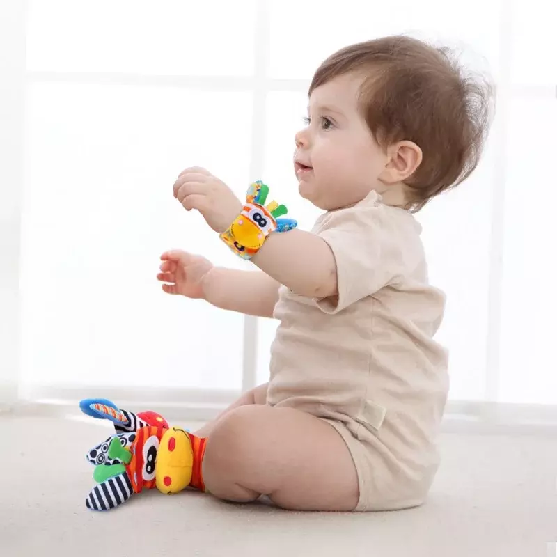 Niedliche Kuscheltiere Baby Rassel Socken Handgelenk Baby Rasseln Neugeborene Spielzeug machen Sounds piele für Babys accessoire bebe naissance