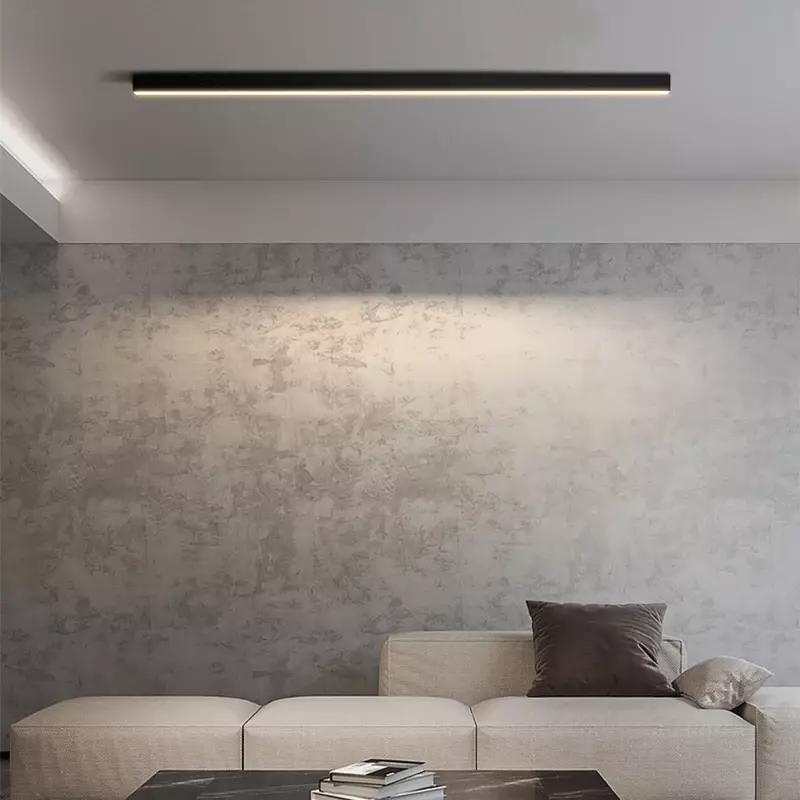Светодиодная потолочная лампа 53 см для домашнего декора, линейные алюминиевые светильники с поверхностным креплением, комнатные прямоугольные осветительные приборы с высоким индексом цветопередачи
