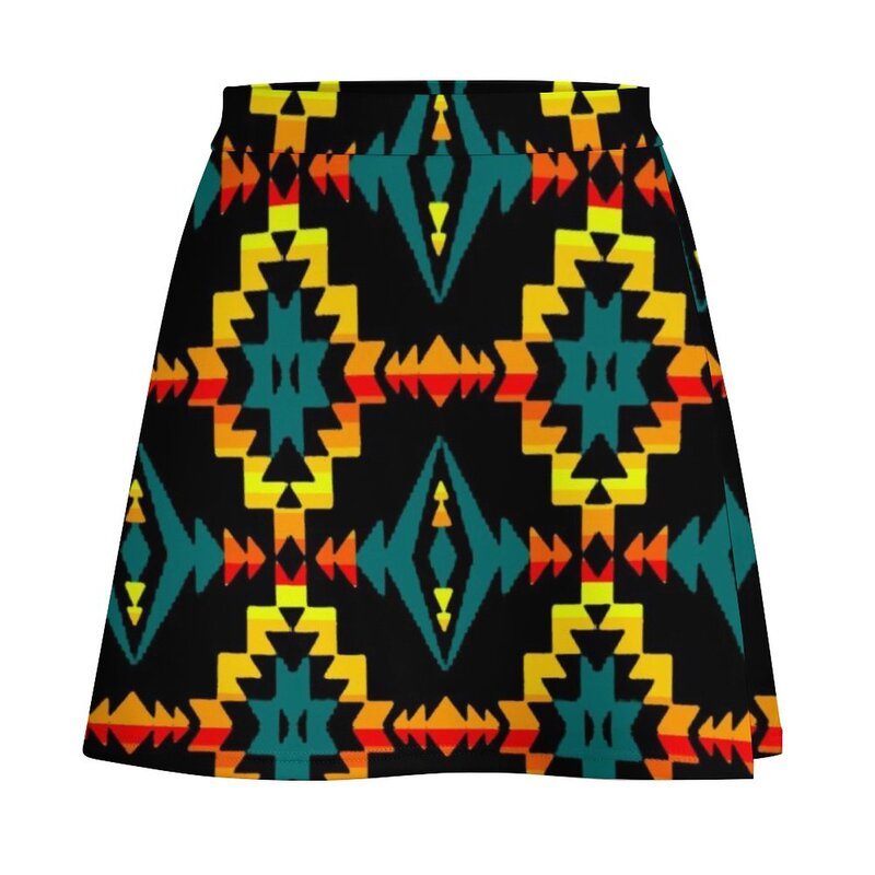 Mini jupe pour femmes, vêtement de boîte de nuit, couleur Industries celle/géométrique, V1