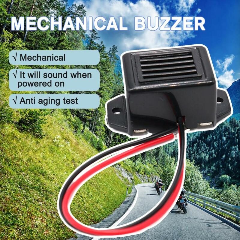 2315 Active Mechanical Buzzer 1.2V 3V 6V 9V 12V Rat Drive Solar Energy 75dB ABS Universal For All Cars A7R8