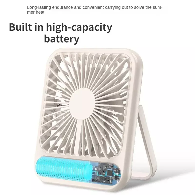USB portátil ultra-fino vento poder carregamento ventilador, pequeno equipamento de refrigeração, ventilador de mesa, verão, novo, 2024