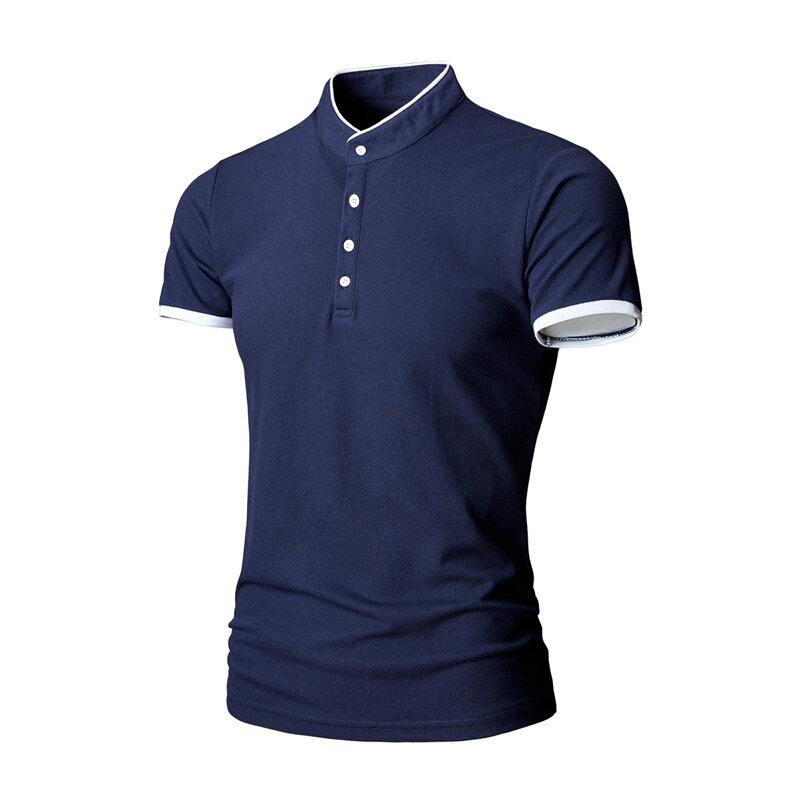 Summer Men's Fashion Casual Multi-color Short-sleeved Polo Shirt Youth T-shirt