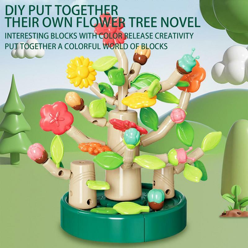 플라워 부케 빌딩 키트, 창의적인 식물 컬렉션 빌딩 블록, 창의적인 DIY 시뮬레이션 플라워 미니 블록 장난감