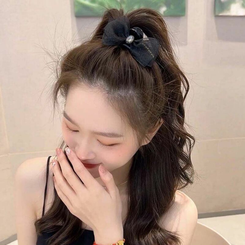 Hairpin estilo coreano com strass para mulheres e meninas, aperto do cabelo, presilhas de malha, garra de nó, caranguejo, cocar, presente