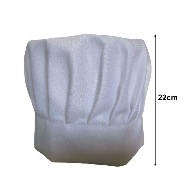 Biały czapka szefa kuchni profesjonalny czapka szefa kuchni do kuchni Catering Unisex solidny biały kapelusz kostiumowy dla utrata włosów idealny dla pieczenie