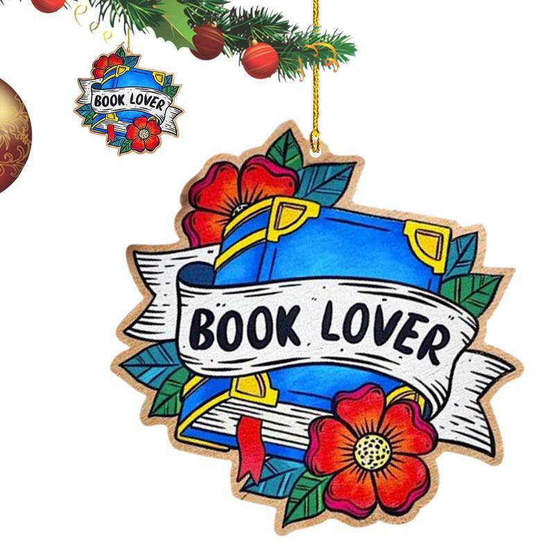 شجرة عيد الميلاد معلقة الحلي شجرة معلقة الحلي كتاب أكوام 2D الاكريليك زينة مزدوجة الجانبين كتاب هدايا عيد الميلاد