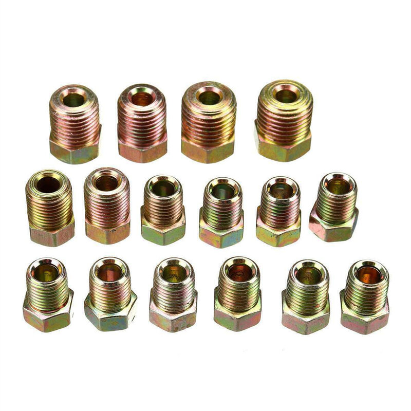 Línea de freno de aleación de cobre-níquel 3/16, bobina de tubo de repuesto y Kit de ajuste, 16 accesorios incluidos, campana invertida, 25 pies