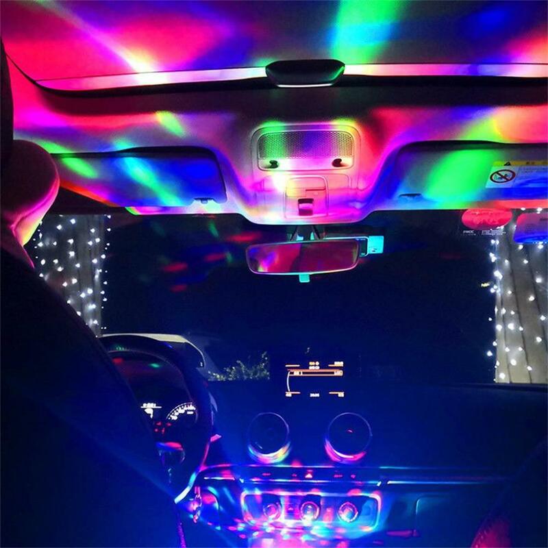 Bola de luz LED RGB con Control de voz, Mini USB, para Android, iPhone, teléfono móvil, DJ, escenario, fiesta, luces, decoración de coche