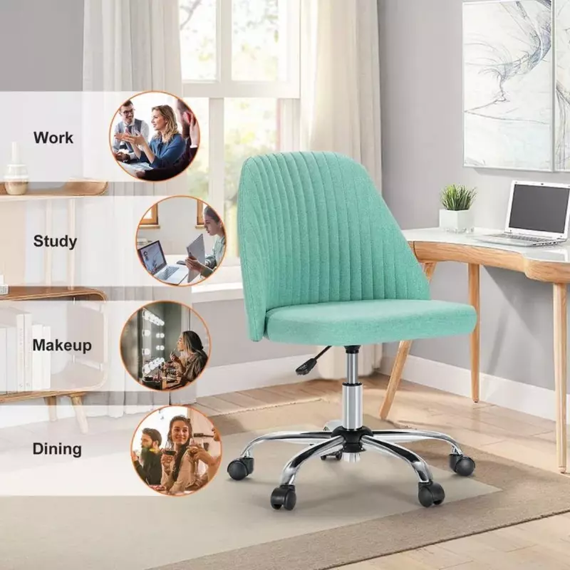 Sypialnia krzesło wykonawcze bez rękawa urocze nowoczesne krzesło biurowe do makijażu Chaise De Bureaux SmallSpace biurko krzesła do biura