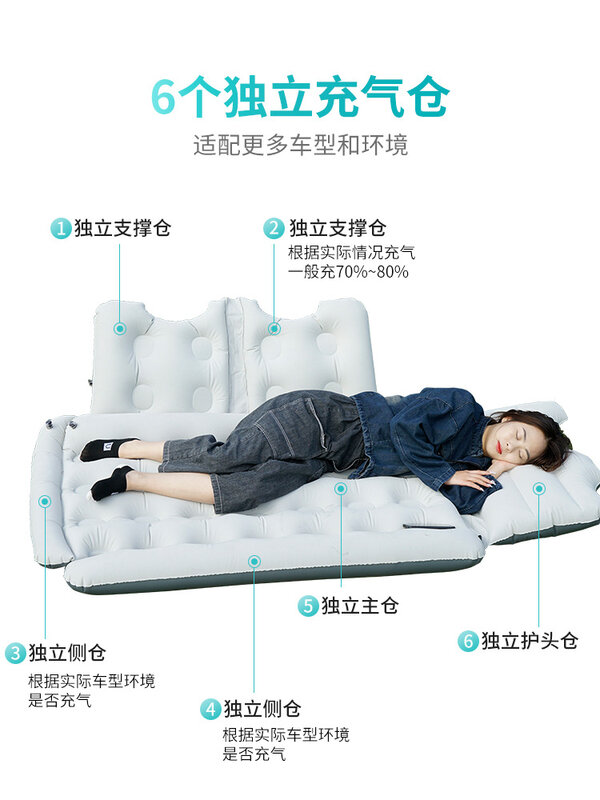 Multi-função inflável única mão azul sofá, simplicidade automática, moderna