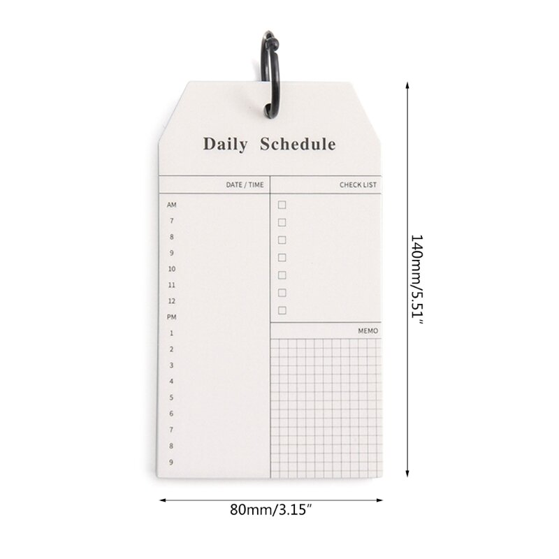 Fio encadernação calendário diário almofada agenda planejadores diários almofada organizadores para fazer lista agenda folhas