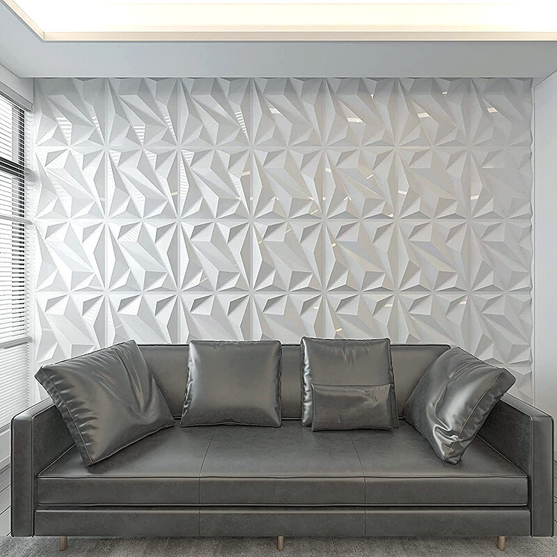 12 teile/los 50x50cm 3D wand panel wand aufkleber dekorative wohnzimmer tapete wandbild wasserdicht 3D wand aufkleber bad küche