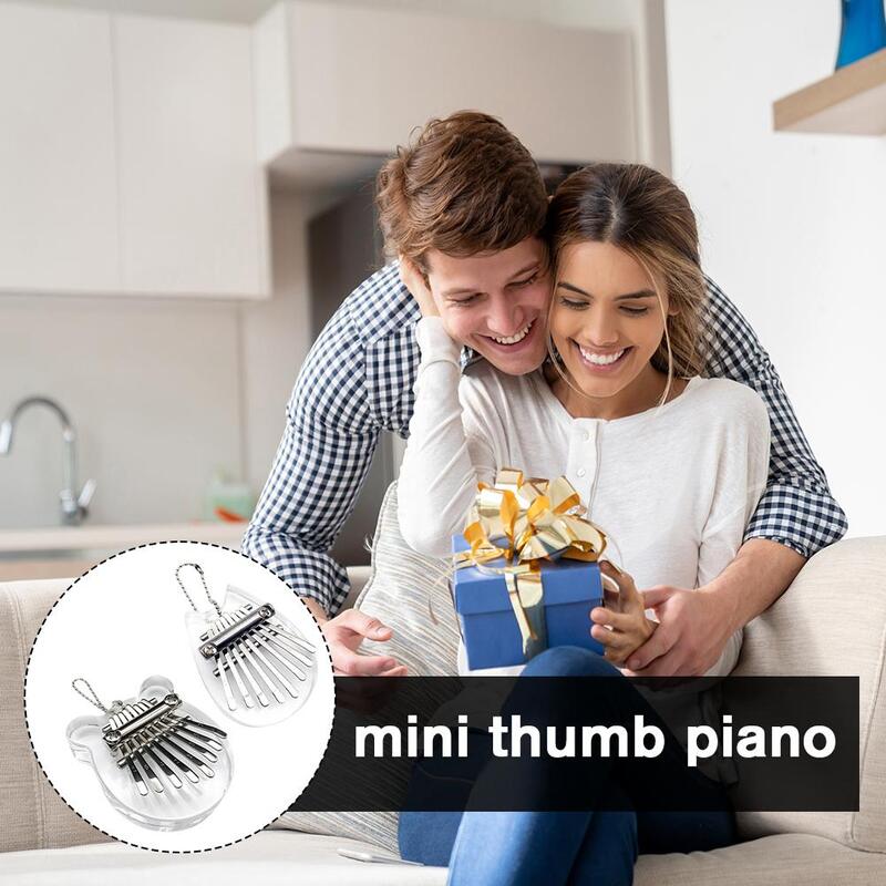 Kalimba Music Instrument Mini Musical Keyboard Thumb Cute Child Small Piano Sports Wearable Gifts Wooden Acrylic Gift D9Y6