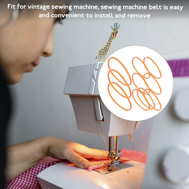 Agujas de coser para correa de máquina de sastre, reemplazo de correa de cinta de Motor, banda pequeña, 10 piezas
