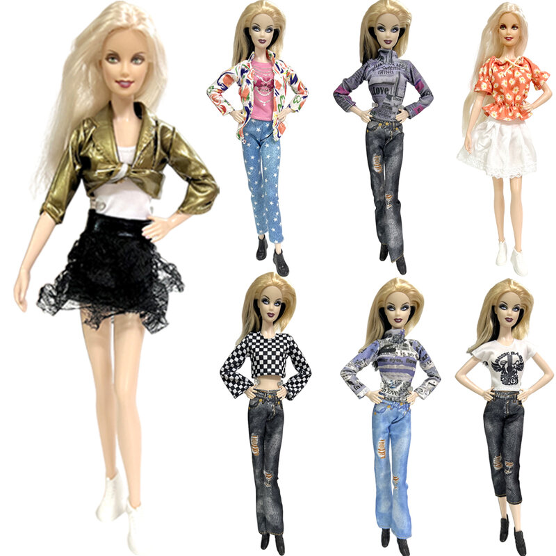 NK Resmi Baru Rok Mode Pakaian Modern Pakaian untuk Boneka Barbie 1/6 BJD SD Boneka Pakaian Aksesori JJ