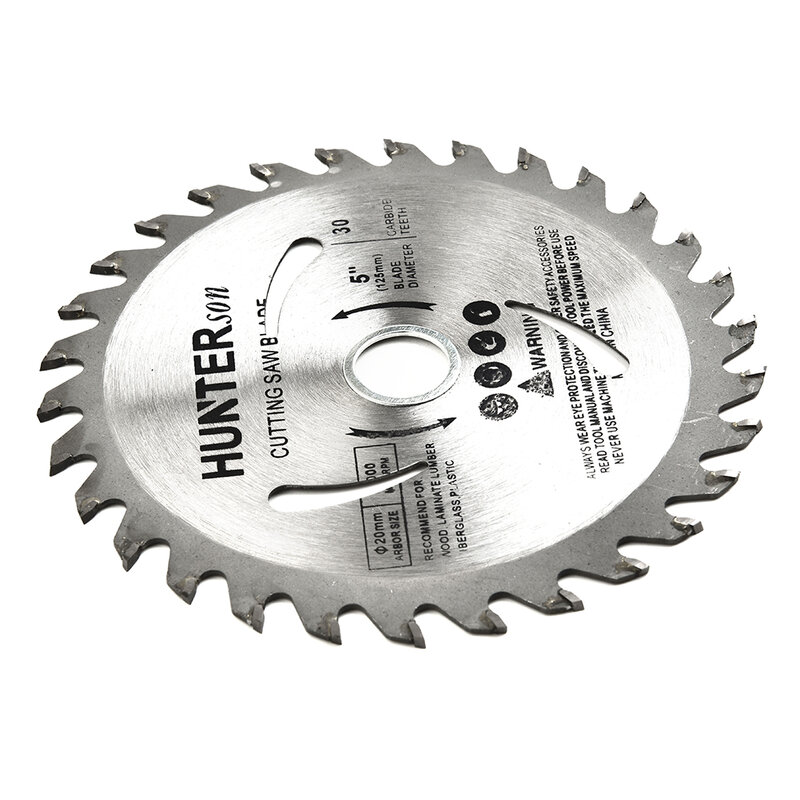 125mm 30T Circular Saw Blade Wood Cutting Blade Carbide Tipped Cutting Disc Woodworking Tool 5 Inch 20mm Aperture