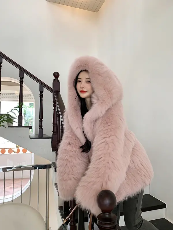 Sexy Club Thick Warm Fur Jackets Thick Encryption Double-sided Woven Big White Bear Imported Fox Fur Coat Women's Clothing 2023
