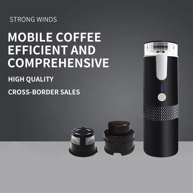 Mesin kopi portabel nirkabel multifungsi, mesin Espresso listrik kecil cocok untuk mobil luar ruangan berkemah Backpacker