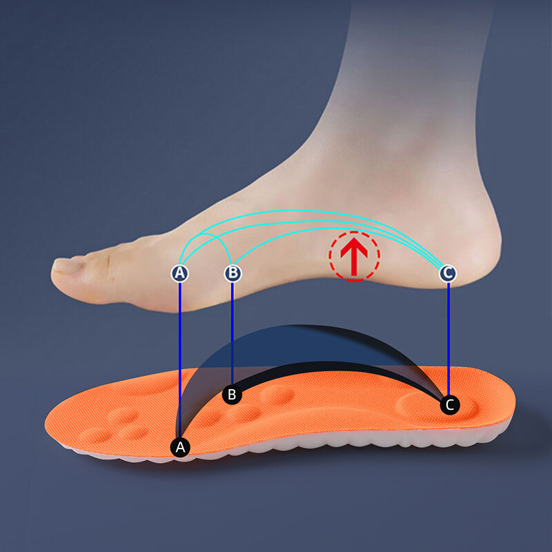 Lateksowe sportowe wkładki miękkie o wysokiej elastyczności wkładki do butów oddychający dezodorant amortyzujący amortyzujący wkładka podpierająca sklepienie stopy