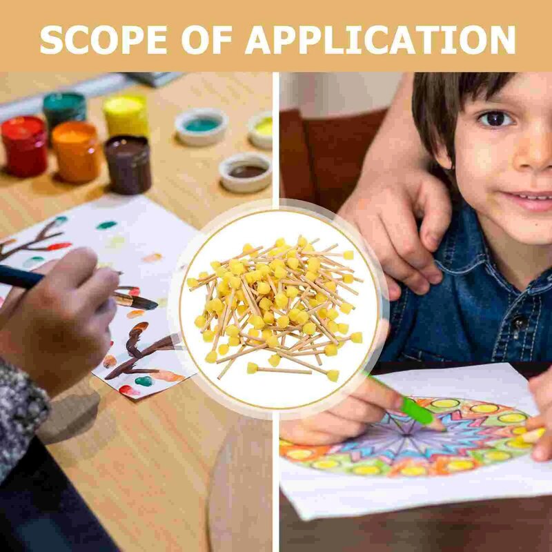 Kuas lukis Diy Kuas Bulat kuas spons lukisan untuk melukis spons cat untuk sekolah anak-anak rumah