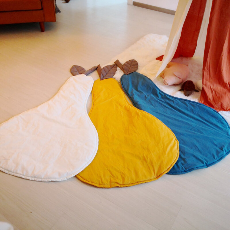 Algodão bebê jogar esteira ins estilo nórdico forma pêra recém-nascido rastejando tapete crianças brinquedos desenvolvendo tapete berçário