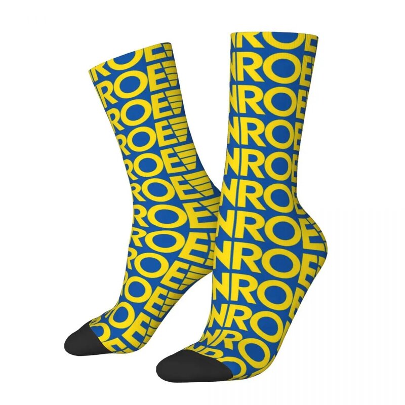 Funny Crazy compression Blue Sock for Men Hip Hop Harajuku M-Monroe Happy Seamless Pattern Printed Boys Crew Sock Casual Gift