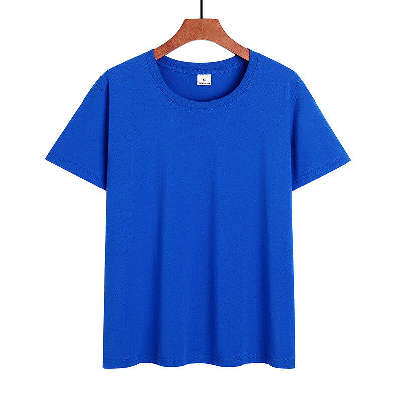 모달 코튼 티셔츠, 여성 반팔 여름 신제품 루즈한 상의, 단색 보터밍 셔츠