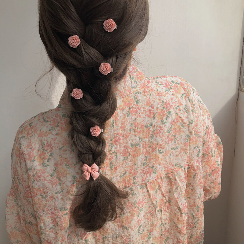 5 buah hiasan rambut pengantin klip kepang rambut anak-anak manis peri antik Aksesori cakar rambut Mini lucu