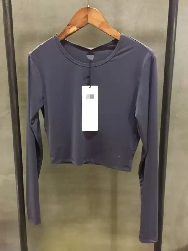 Camiseta deportiva de manga larga para mujer, camisa de secado rápido, delgada, tricolor, 22, 2023