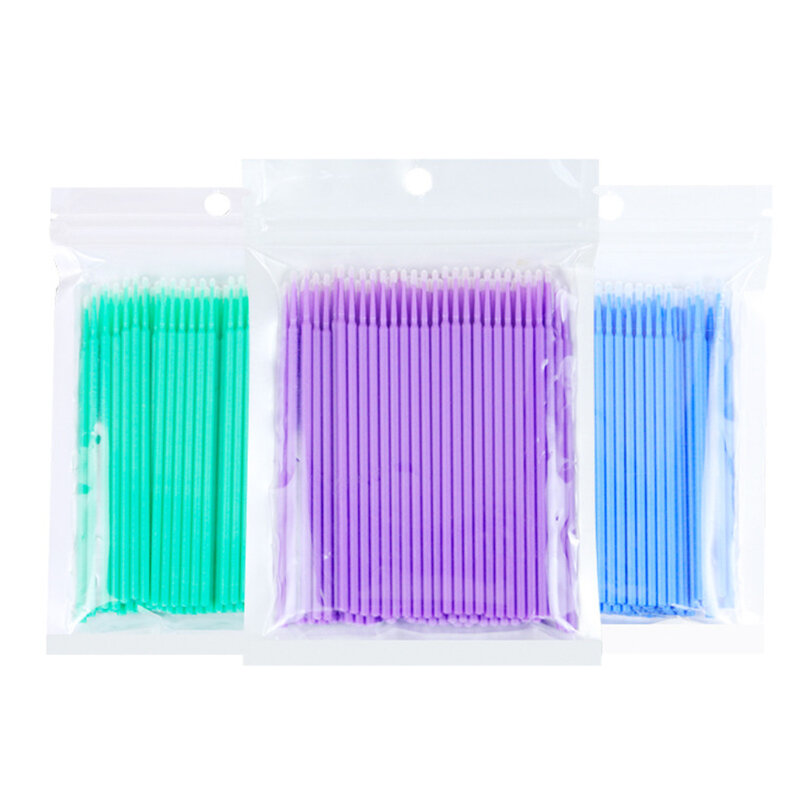 100 pz/lotto S M L Size tampone morbido di cotone usa e getta estensione ciglia applicatori Microbrush Mascara individuale Micro Brush Stick