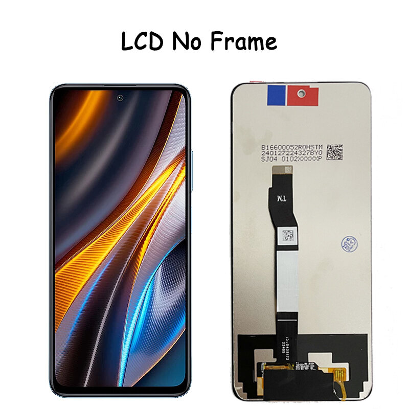 Digitizer layar sentuh LCD 6.6 asli, untuk Xiaomi POCO X4 GT 22041216G, tampilan LCD layar sentuh untuk Poco X4GT LCD dengan bingkai