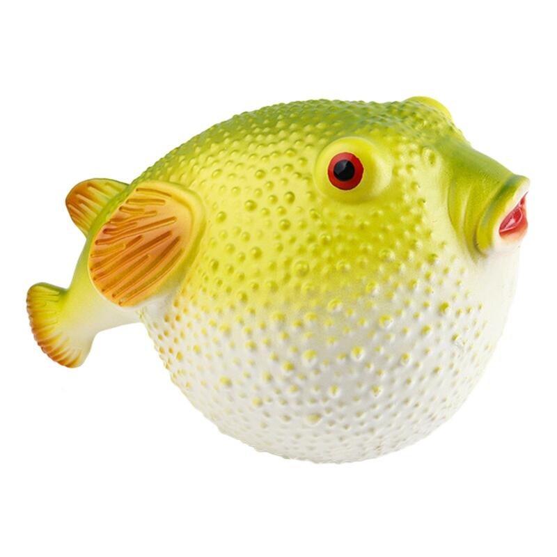 Mainan hewan kecil figur puferfish mainan mandi mainan hewan laut melar untuk pengisi keranjang anak-anak dewasa hadiah liburan pesta
