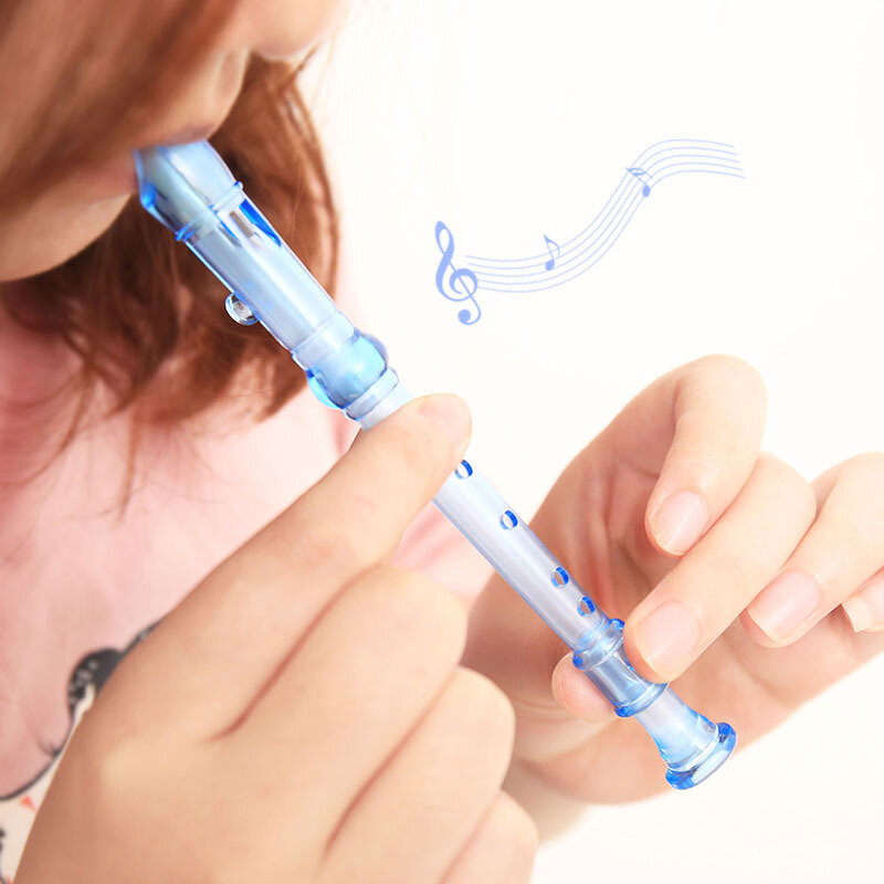6-Hole Simples Colorido Clarinete Flauta Plástico Iniciante Música Jogando Instrumentos de Vento Brinquedo Instrumentos Musicais Para Crianças