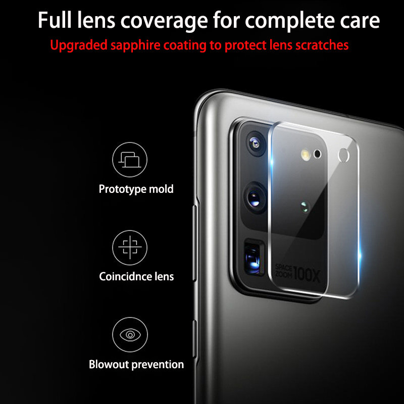 Protetor de lente de câmera HD Filme de vidro, protetor de tela completo para Samsung Galaxy A14, A34, A54, A12, A52 S, 5G, A71, A72, A51, A50, A21S