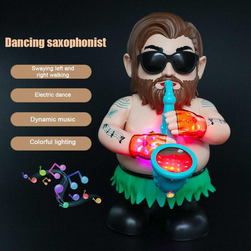 Поющий саксофон, Забавный музыкальный проигрыватель, Забавный Музыкальный Саксофон, Интерактивная игрушка, поющий саксофон, скручивающая игрушка-очки H9o6